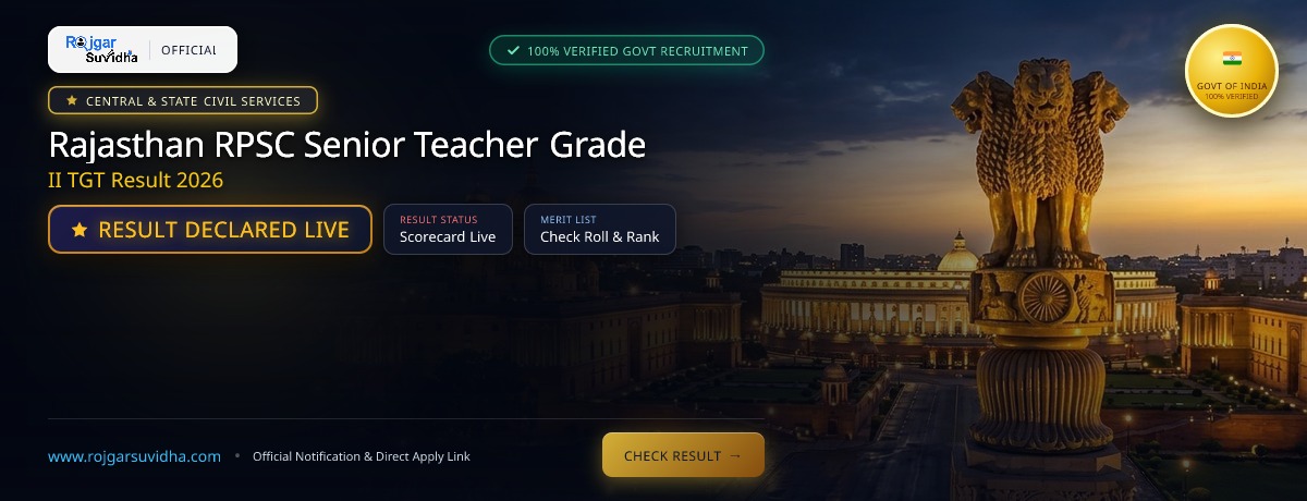 Rajasthan RPSC Senior Teacher Grade II TGT Result 2026